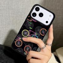 Capa Case for iPhone 17 Air 16 Pro Max 15 Plus 11 13 Mini 14 12 Back Phone Cover Bike Cycling Art soft iPhone17