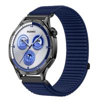 18mm/20mm/22mm Nylon Strap for Huawei Watch 5/4 GT6/GT5/GT4/3 Pro 46mm 41mm Sports Breathable Wristband for Samsung Galaxy 7 6 5 For 22mm width vidurnakčio mėlyna spalva