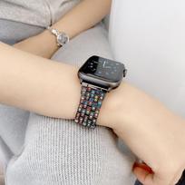 Metal Diamond strap for Apple watch Ultra 8 7 6 5 4 SE 45mm 44mm 41mm 40mm for iwatch series 3 38mm 42mm stainless steel strap For 38mm-40mm-41mm juoda