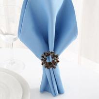 ABBY-18Pcs Christmas Wreath Napkin Rings Metal Napkin Buckle Napkin Holder Napkin Circle