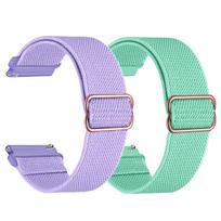 2Pack 18/20/mm Elastic Loop for Samsung Watch7 Band Nylon Wristband Bracelet For Garmin vivoactive 4s/forerunner245/Huawei Watch 18mm