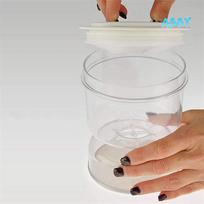 ABBY-2X Pickle And Olive Hourglass Jar, Pickle Flip Jar Separated From Wet And Dry, Pickle Jar With Strainer Flip, Separator skaidri