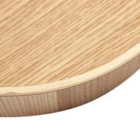 ABBY-2X Round Serving Bamboo Wooden Tray For Dinner Trays Tea Bar Breakfast Food Container Handle Storage Tray 2 NONE