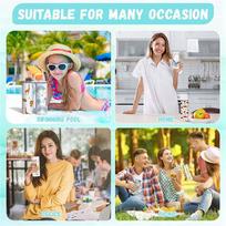 ABBY-3X Sublimation Tumblers Silicone Bands Sleeve Kit, Including 6 Silicone Mug Wrap 6 Heat Press Tapes And Heat Gloves žalia