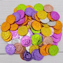 102550pcs Plastic Pirate Coin Clown Pattern Kids Party Fake Treasure Festival Party Birthday Gift Children's Gold Coin Toys 10pcs