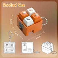 Italian Brainrot Voice Keychain Tung Tung Tung Sahur Sound Decompress 4 keys Button Keyring Children Toys Party Favors Gifts