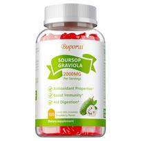 Guminukai su guanabana, pagaminti iš ekologiškų guanabanos lapų ir vaisių ekstraktų, 2000 mg, tinkami suaugusiems. 100*1