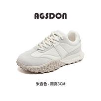 Augustus Forrest Gump Shoes Women's New Spring Retro Casual German Training White Shoes Platform Running Sneakers 35