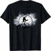 Snowboard Snow Cloud Big Air Snowboarder Snowboarding T-Shirt S įvairiaspalvis