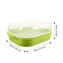 1Pcs Food Steamer Basket Premium Microwave Oven Steamer Box for Steamed Buns Heating Refrigeration Kitchen Cookware with Vent balta