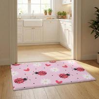 Animal Ladybug Floor Mat Flannel Door Mat Non-Slip Bedroom Living Room Home Decor 40x60cm