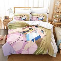 Fashion 3D Print Anime A Galaxy Next Door Bedding Set Single Twin Full Queen King Size Bed Set Adult Kid Bedroom Duvetcover Sets 135x200cm