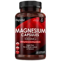 Magnesium supplement, 1000 mg, supports musculoskeletal health, relieves fatigue 120