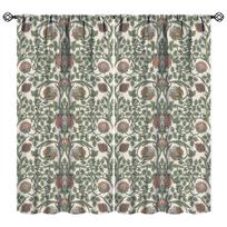 William Morris Curta, Klasikinė Botaninė Gėlių Vintažinė Gėlių Spaudinio Kambario Tamsinimo Durų Langų Strypo Kišenė Užuolaida 53x116cm 2pc21x46in gray