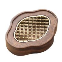 Water Storage Dry Brewing Tea Table Portable Teapot Drain Plate Retro Bearing Wood Tea Tray  Travel Style 1