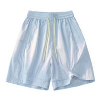 Men's Loose Fit Elastic Waist Color Block Athletic Shorts M