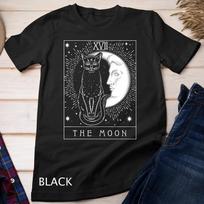 Tarot Card Crescent Moon And Cat Graphic Unisex T-Shirt Mens Womens Tees Top S