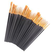 30Pcs Painting Brushes Oil Acrylic Watercolor Set Art Round Flat Hair Nylon Hair Paint Brush Pen For School Art Supplies juoda
