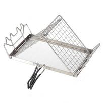 Folding Camp Stove Toaster Stainless Steel Bread Toaster Rack for Outdoor Camping Backpacking Picnic BBQ Tools 1PCS sidabras