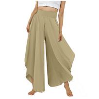 Moteriškos elastinės juosmens vienspalvės laisvalaikio kelnės Slim Fit sportinės moteriškos kelnės XXL imbieras