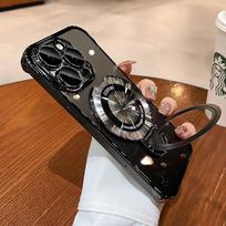 Applicable To IPhone16 Magnetic Phone Case Apple 15 Promax Protective Case 14 Transparent Electroplating Without Border iPhone16