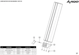 WHYTE SP Gen 5 Lower battery cap incl. pull tab (WHYE-95)