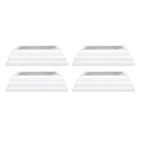 4PCS Split Type Vinyl Post Skirt Deck Column Base Cover 4x4 Inch Post Sleeve Decorative Trim for Fence Porch Handrail