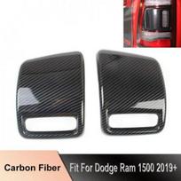 Carbon Fiber Rear Tail Light Cover Trim Panel Decor For Dodge Ram 1500 +