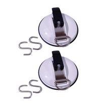 Strong Hold High Strength Vacuum Suction Cup Hook for Hanging Gear Car Roof Top Cargo Camping Campers and Traveler 2pcs
