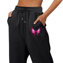 Spring And Color Printed Fashion Women's Casual Pocket Drawstring Pants L juoda