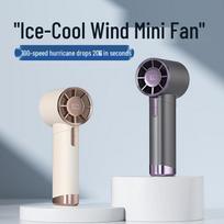 Portable USB Rechargeable Handheld Fan kremas baltos spalvos