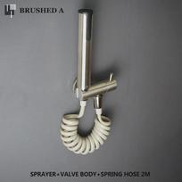 Portable High Pressure Bidet Sprayer Set Bathroom Balcony Brushed Gold 3 Function Handheld Sprayer Shower Nozzle Self Cleaning