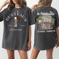 Ratatouille Paryžius Prancūziška Tema Ratatouille Virtuvė Šefas Marškinėliai Remy Gusto Marškinėliai Tinka Abiem Lytims S