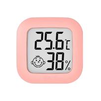 Digital LCD Thermometer Hygrometer Indoor Room Mini Electronic Temperature Humidity Meter Sensor Gauge Weather Station for Home PinkB