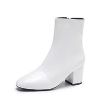 2025 Women's Pointed Toe Martin Boots: Internet Celebrity Side-Zip British Style Chunky Heel Slimming Boots 41 balta
