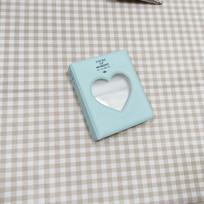 Girly Heart Polaroid 3-Inch Photo Album: 64-Photo Storage with Printable Pattern Cutout Cover Standard 3-inch 64 Slots 16 Pages (PP Inner Pages) ežero mėlyna spalva