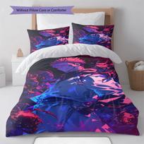 Jujutsu Kaisen Duvet Cover Bedding Set Polyester Comforter Cover Pillowcase Twin Full Queen Zipper -QJY 135x200cm