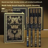 The giant 100 hole soft bristled toothbrush is suitable for deep oral cleaning whitening for families,schools,traveling couples oranžinė