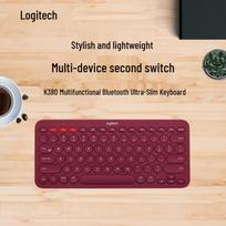 Logitech K380 Multi-Device Bluetooth Keyboard raudona