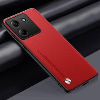 Prabangus PU odinis dėklas Xiaomi Poco M7 Pro 5G galiniam dangteliui, matinis TPU silikoninis visos apsaugos telefono dėklas PocoM7 Pro M7Pro For Poco M7 Pro 5G raudona