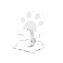 Stylish Cute Cat Paw Tablet Computer Stand Holder Foldable Acrylic Phone Desktop Mount Charger Compatible Rotatable Bracket Vlog