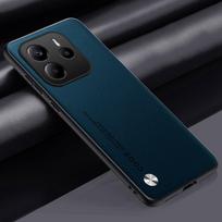 Prabangus PU odinis dėklas Xiaomi Redmi Note 14 4G Note14 galiniam dangteliui, silikoninė apsauga, telefono dėklas Redmi Note 14 5G Coque Redmi Note 14 4G EU žalia