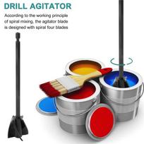 B-Est Epoxy Resin Paint Mixer Paddles For Drill,4Pcs Reusable Paint Stirrer Resin Drill Mixer Paddles And 2Pcs Extension Rods (Black,NONE) juoda
