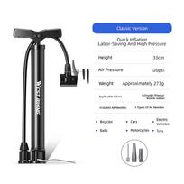 WEST BIKING Bicycle Air Pump 120PSI High Pressure Bike Pump AV FV Schrader Presta Valve MTB Bike Tire Inflator Bike Accessories 120PSI -Black C