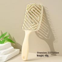 Sinle Vented Detangling Hair Brush for Women smėlis