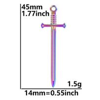 The Sword Bulk Charms For Jewelry Making Supplies Gothic Accessories Handmade Women/Men Pendants Stainless Steel Charm Breloque