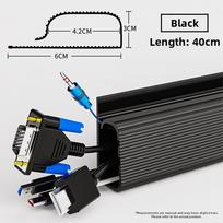 Under Desk Cable Management Solution with Self-Adhesive PVC Duct Designed for Multi-Cable Concealment and Stability