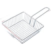 Deep Fryer Accessory Stainless Fry Basket Restaurant Frying Home Cooking Square Rose Gold Comfortable Grip Frying Tool