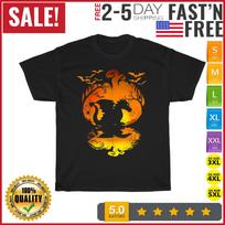 Dragon Silhouette Pumpkin Halloween Costume Vintage T Shirt Mens Womens Tees Top Men Women Fashion 4XL