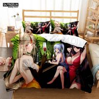 Genshin Impact Animation Cartoon Soft And Comfortable  Customizable Comforter Bedding Sets Bedding Set Luxury Quilt Cover EU single(135x200cm)